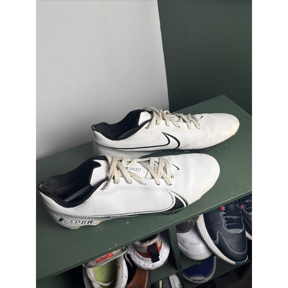 Nike‎ Men's 14 Vapor Edge Speed 360 White/Black Football Cleats CD0082-100